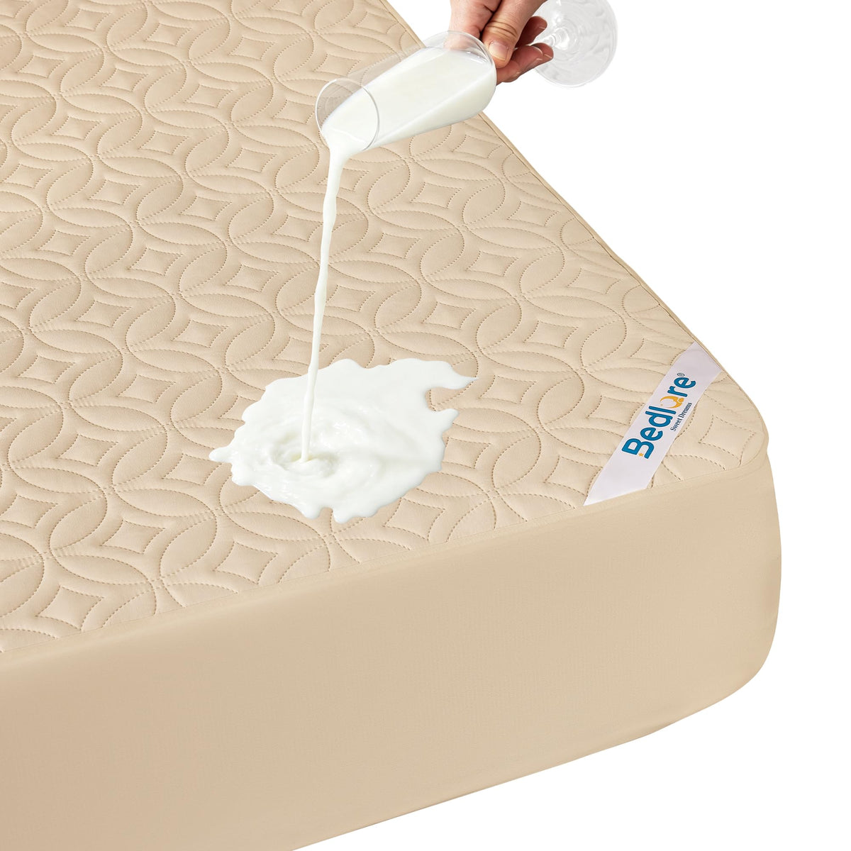 BEDLORE Waterproof Mattress Protector, Queen Size Mattress Pad Noiseless