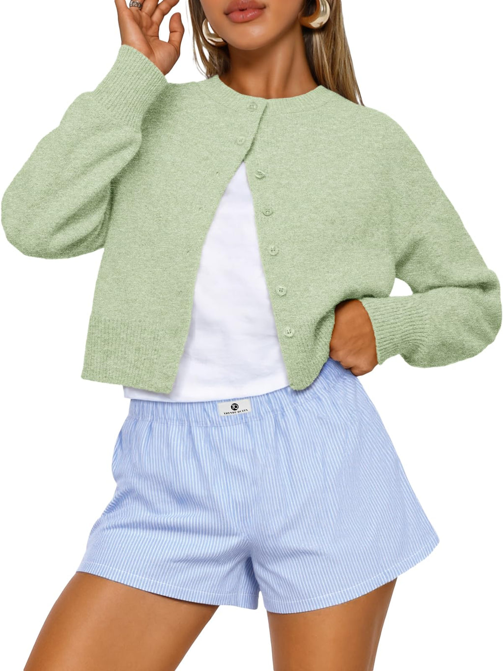 Trendy Queen Cropped Cardigan Sweaters for Women Fall Fashion Clothes 2026