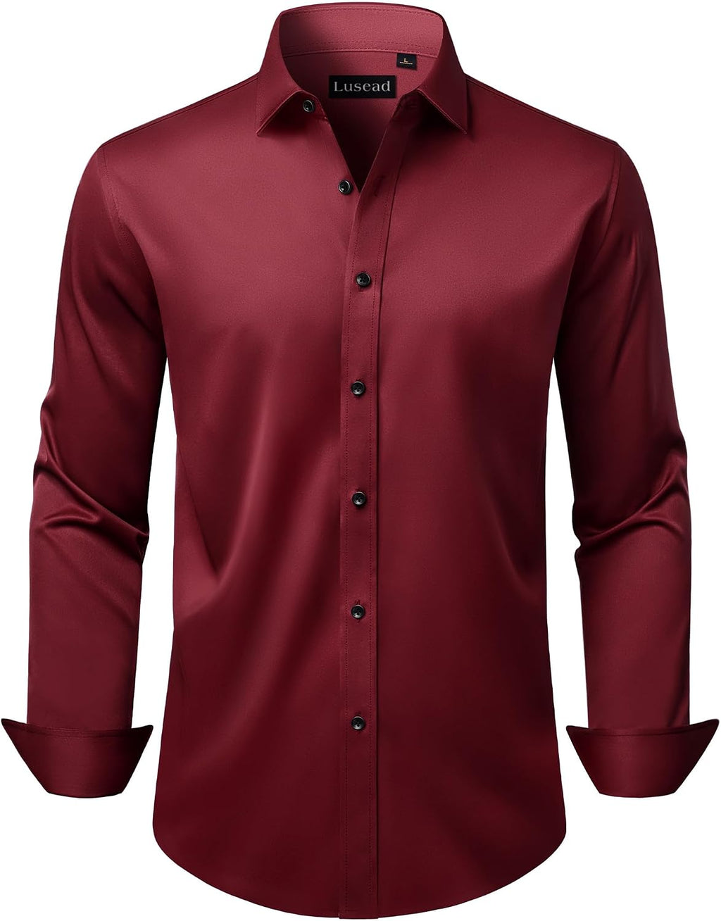 Men's Dress Shirts Long Sleeve Stretch Wrinkle Free Wedding Formal Business Button Down Shirt
