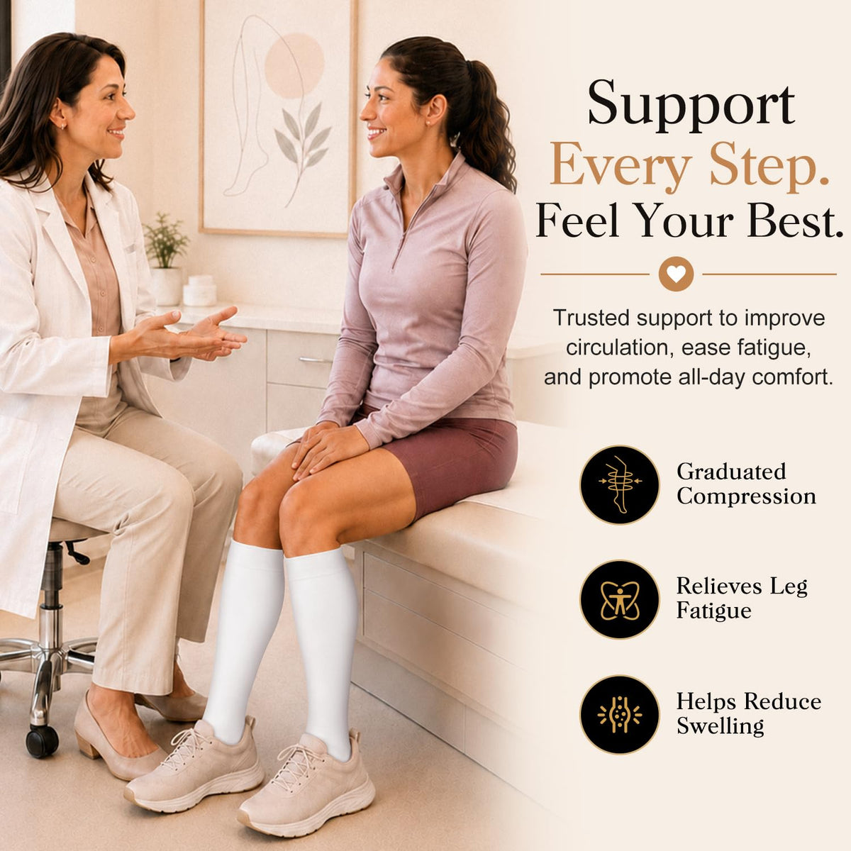 Laite Hebe 4 Pairs-Compression Socks for Women&Men Circulation-Best Support for Nurses,Running,Athletic