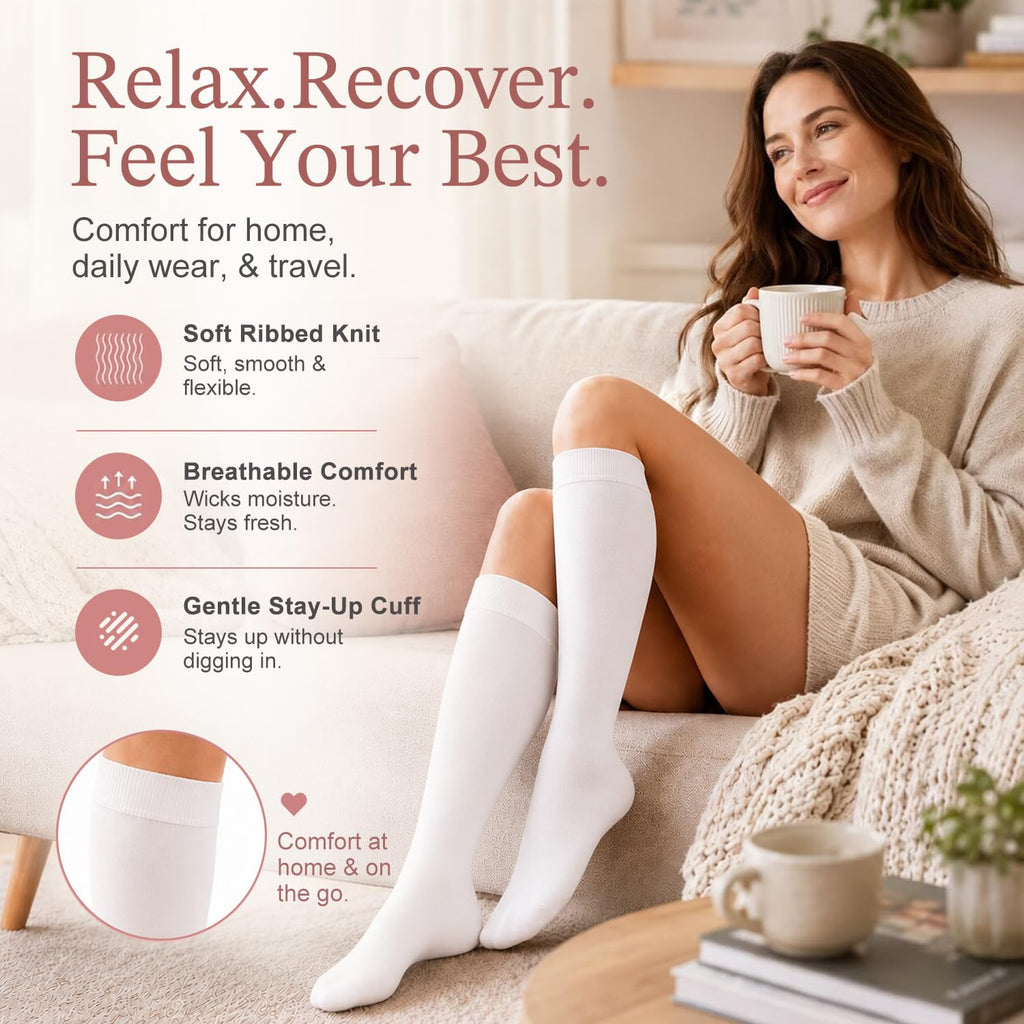 Laite Hebe 4 Pairs-Compression Socks for Women&Men Circulation-Best Support for Nurses,Running,Athletic