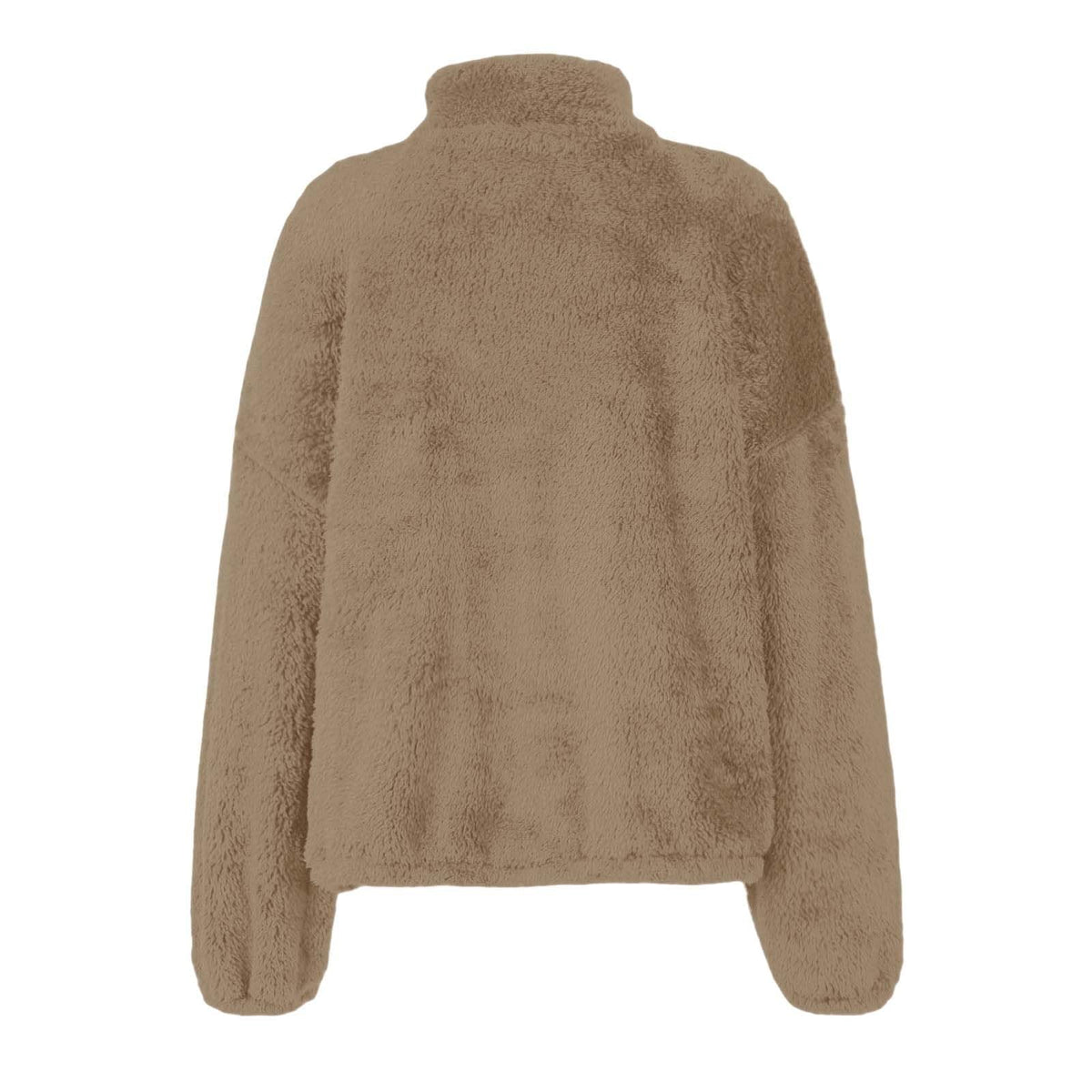 Teddy Fleece Jacket Women 2026 Fashion Half Zip Crop Long Sleeve Stand Collar Fleece Tunic Tops Blouse Zip Up Double Jumpers Loose Fit Casual Fluffy Pullover Tops Sweatshirts Fall Winter Warm Coats