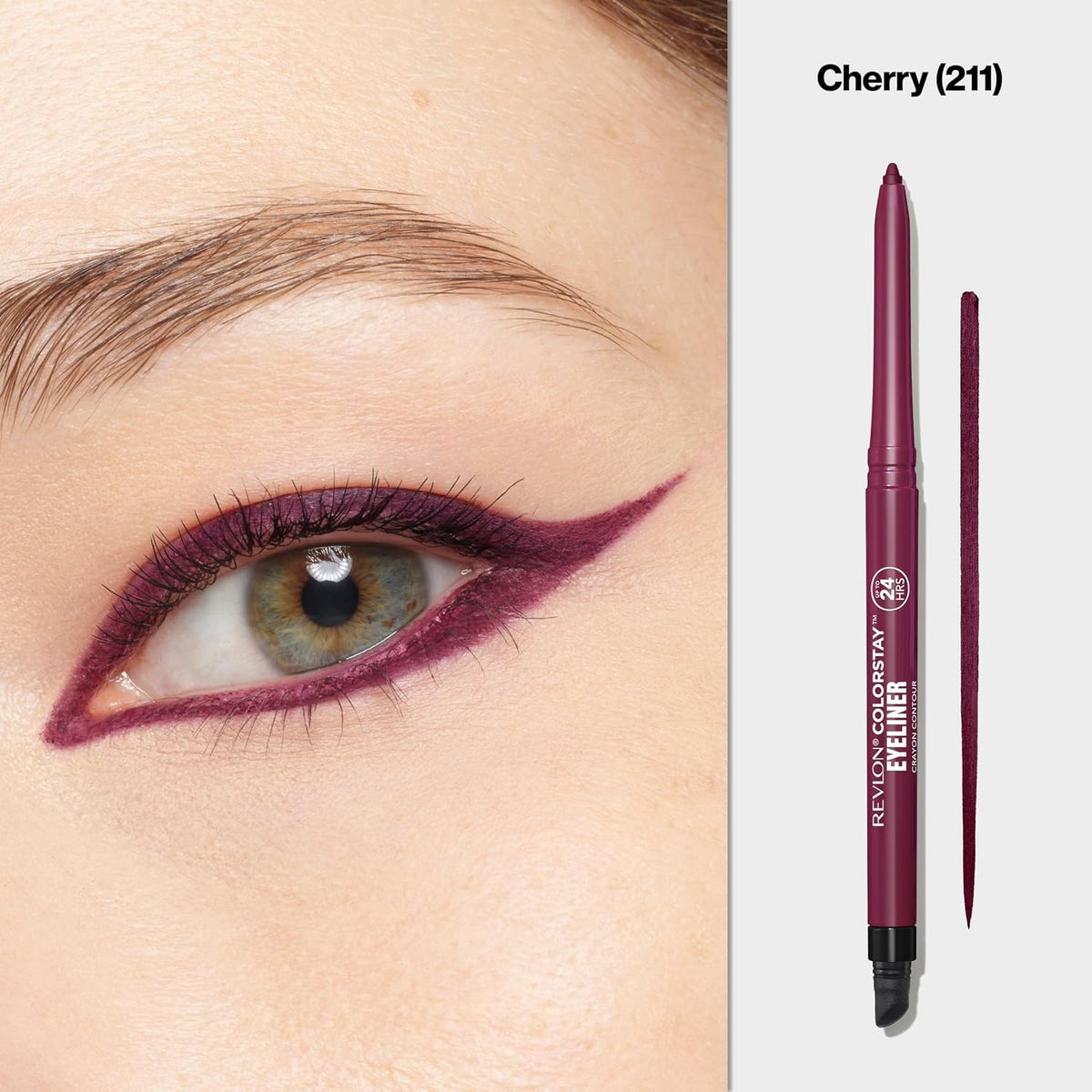 Revlon ColorStay Pencil Waterproof Eyeliner, 202 Black Brown, 0.01 oz