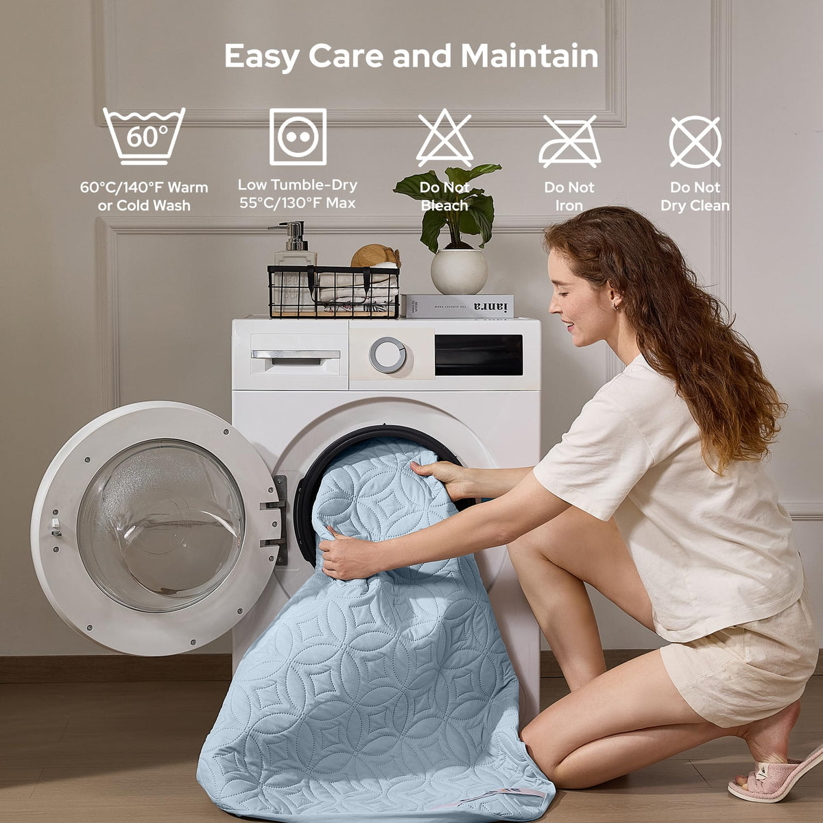 BEDLORE Waterproof Mattress Protector, Queen Size Mattress Pad Noiseless