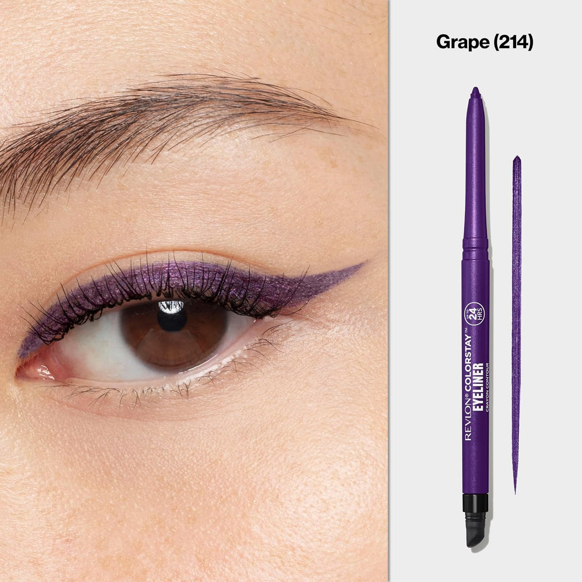 Revlon ColorStay Pencil Waterproof Eyeliner, 202 Black Brown, 0.01 oz