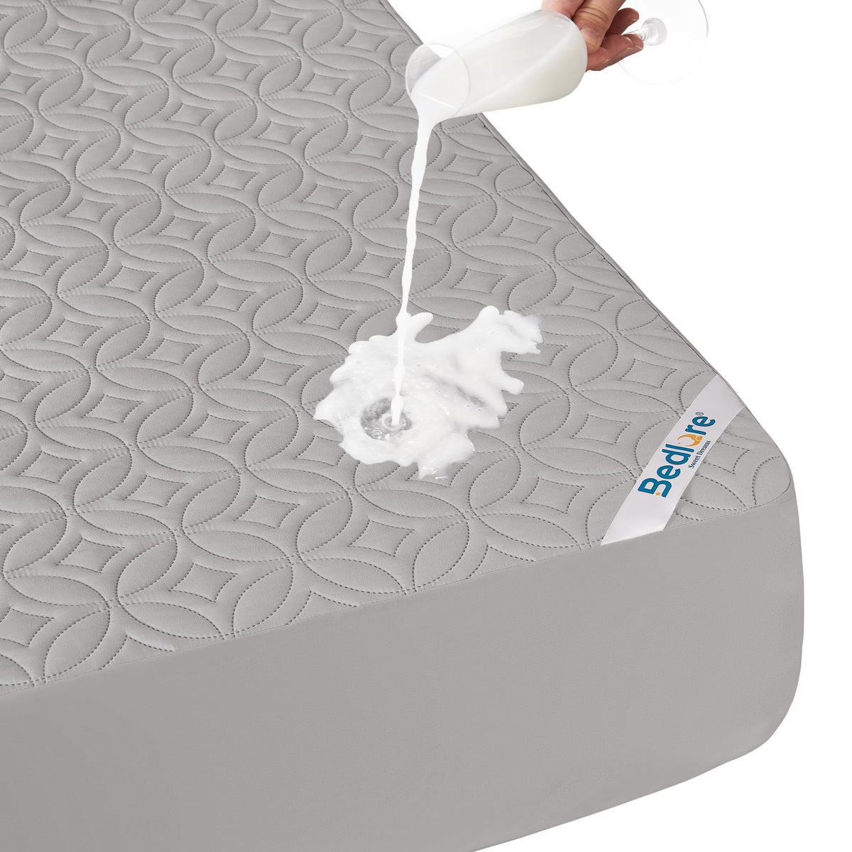 BEDLORE Waterproof Mattress Protector, Queen Size Mattress Pad Noiseless