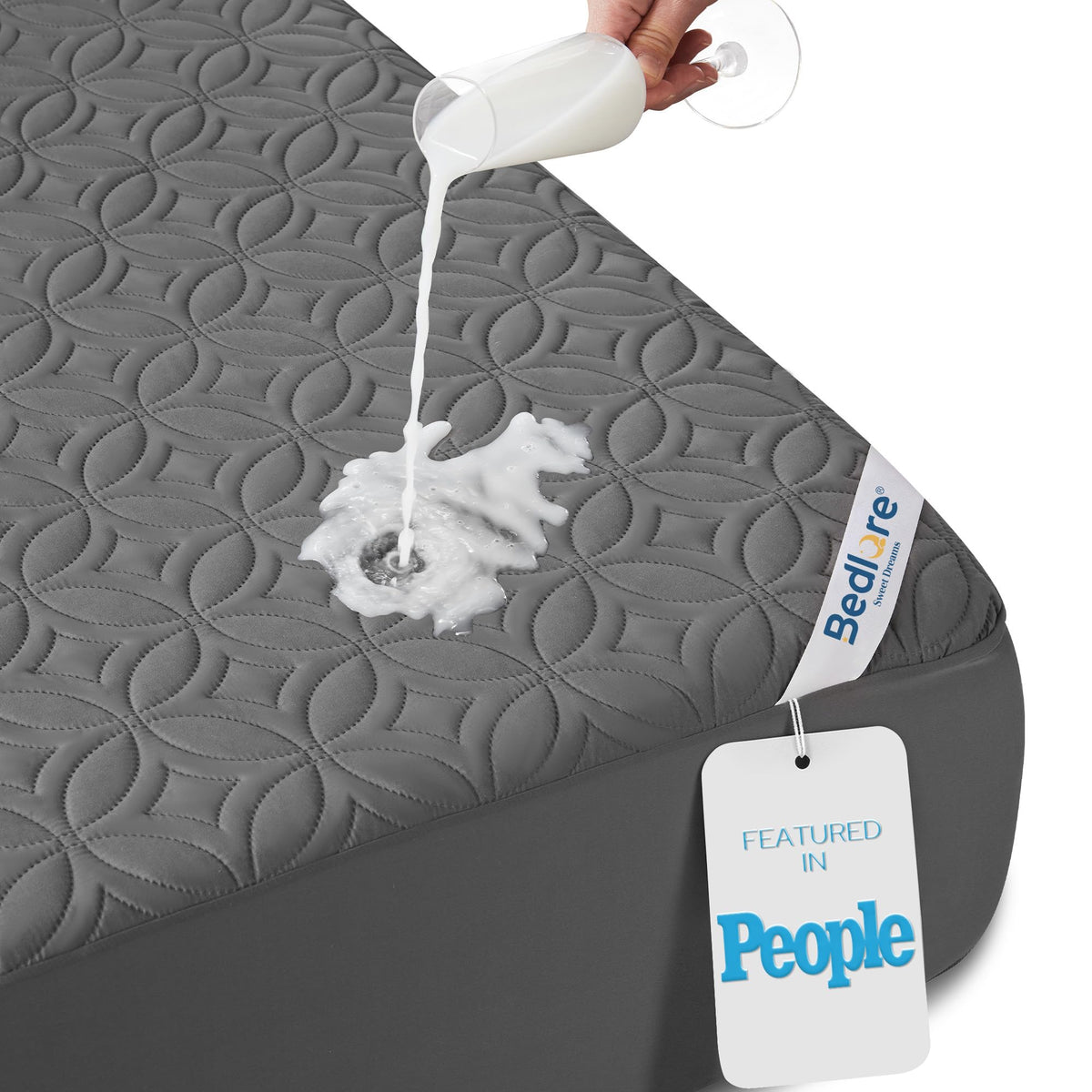 BEDLORE Waterproof Mattress Protector, Queen Size Mattress Pad Noiseless