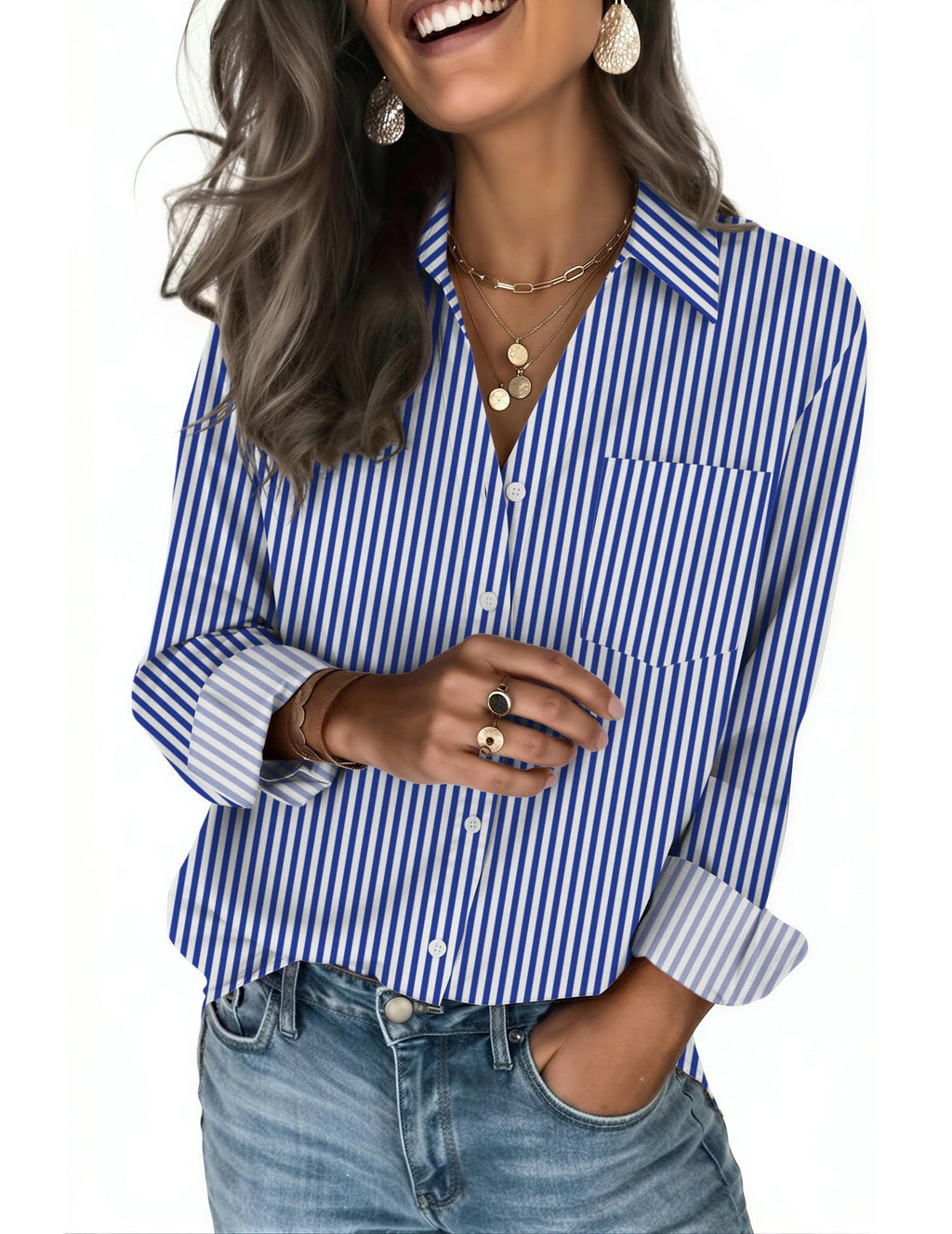 Zeagoo Blouses for Women Long Sleeve Dressy Casual Button Down Shirts