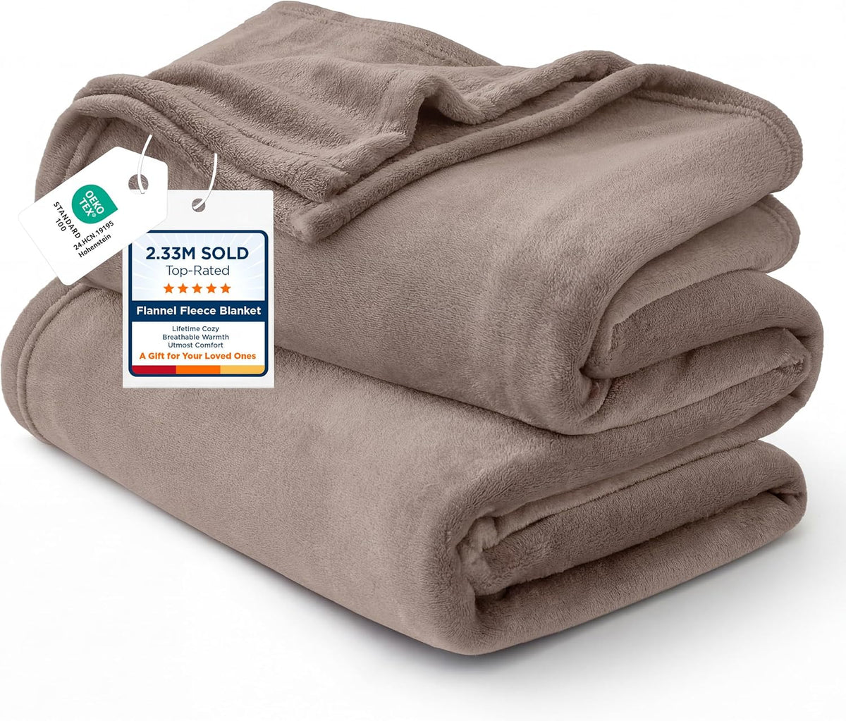 Bedsure GentleSoft Fleece King Size Blankets for Bed Grey - Soft Lightweight Plush Cozy Fuzzy Luxury Warm Spring Blanket Microfiber, Room Home Decor Gifts for Women and Men, 108x90 inches