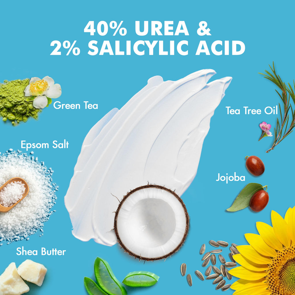 Ebanel Urea Cream 40% plus Salicylic Acid 2% for Dry Cracked Feet Skin