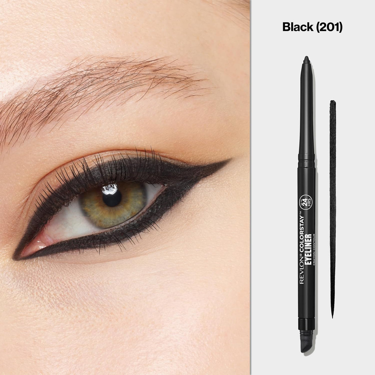 Revlon ColorStay Pencil Waterproof Eyeliner, 202 Black Brown, 0.01 oz