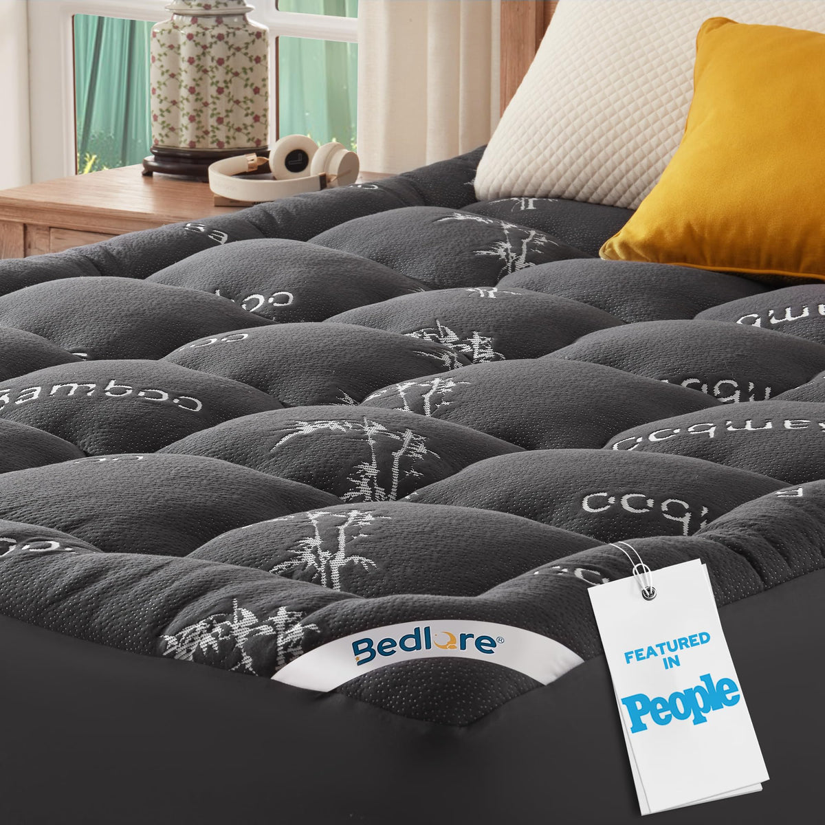 BEDLORE Full Size Mattress Topper, Thick Soft Pillow Top Bed Topper