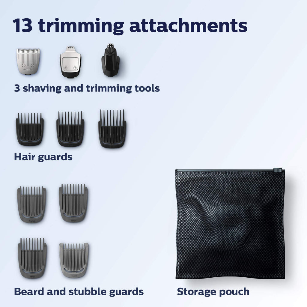 Philips Norelco All-in-One 3000 13-in-1 Trimmer, Face & Hair, Comfort Tips