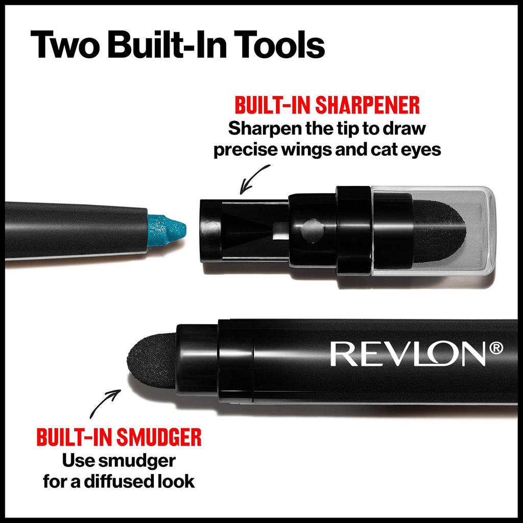 Revlon ColorStay Pencil Waterproof Eyeliner, 202 Black Brown, 0.01 oz