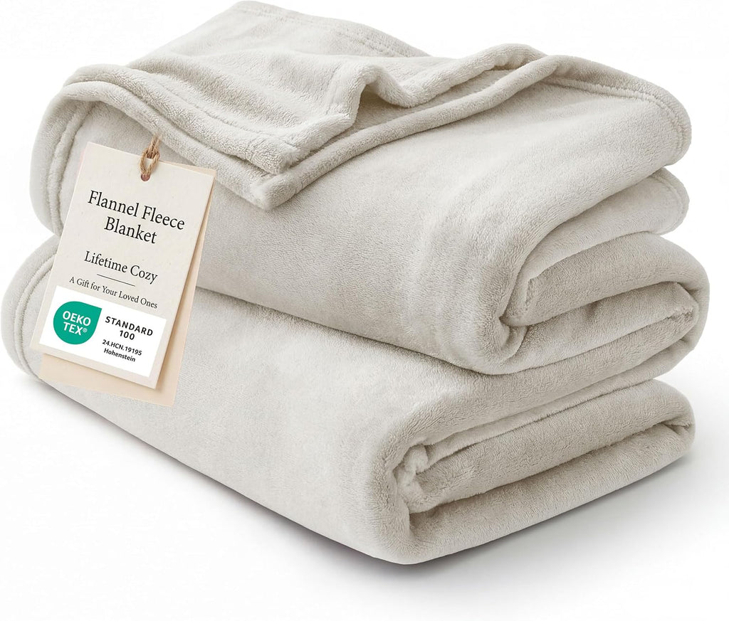 Bedsure GentleSoft Fleece King Size Blankets for Bed Grey - Soft Lightweight Plush Cozy Fuzzy Luxury Warm Spring Blanket Microfiber, Room Home Decor Gifts for Women and Men, 108x90 inches