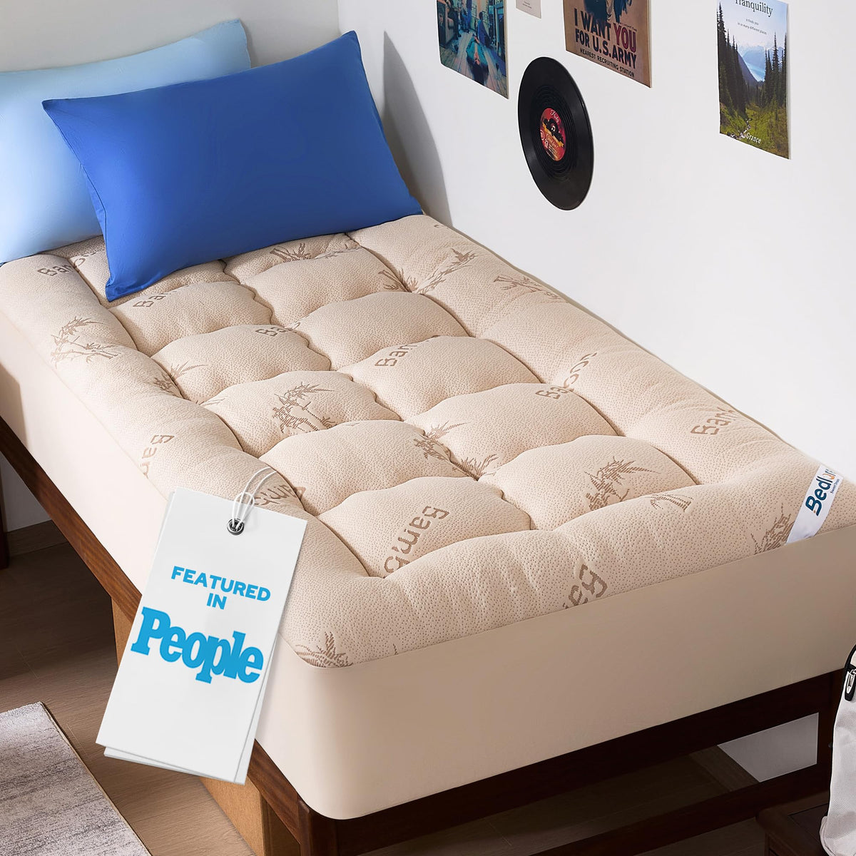 BEDLORE Full Size Mattress Topper, Thick Soft Pillow Top Bed Topper