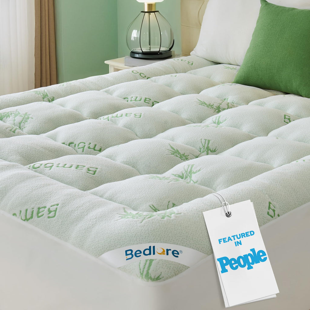 BEDLORE Full Size Mattress Topper, Thick Soft Pillow Top Bed Topper