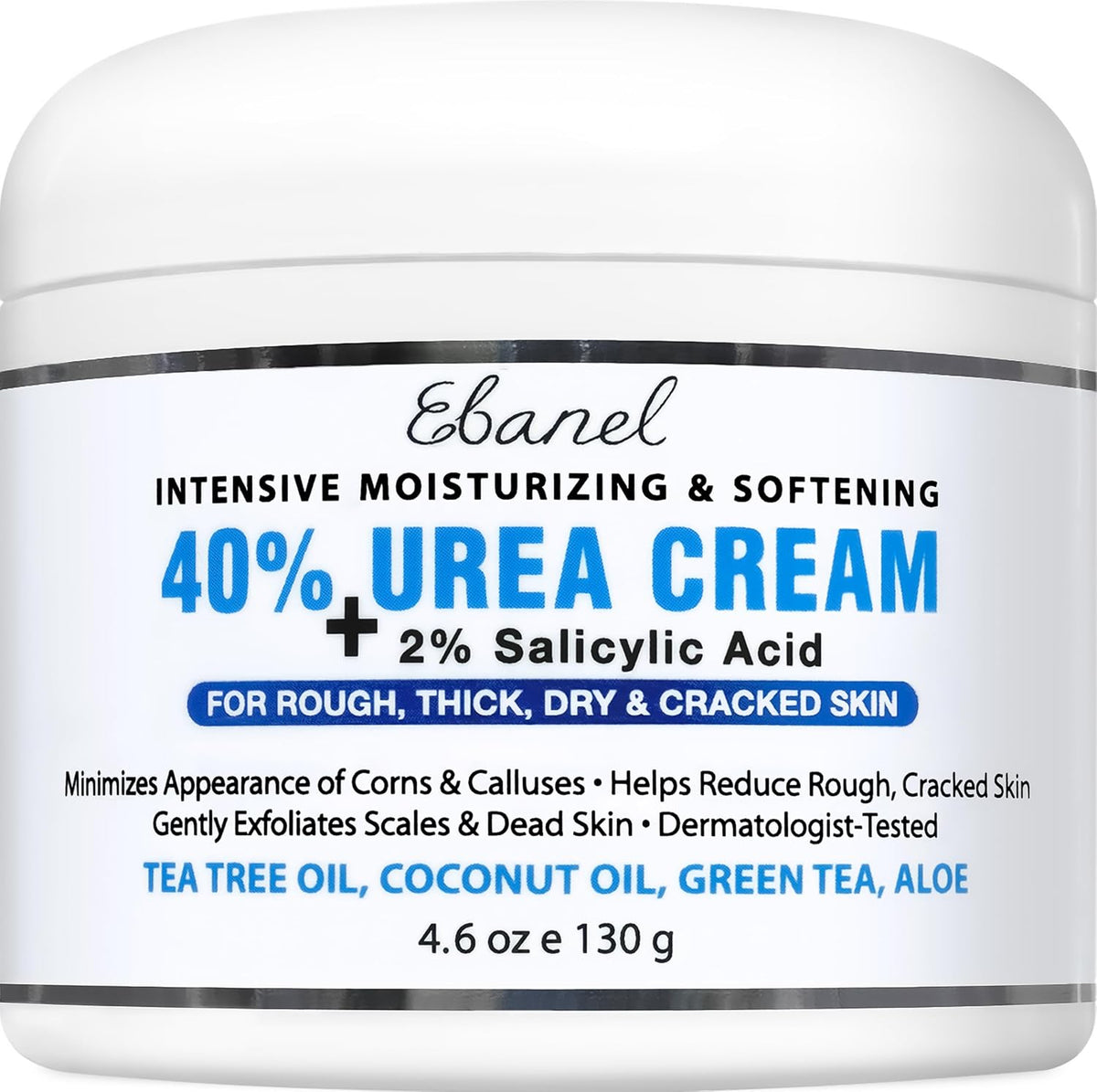 Ebanel Urea Cream 40% plus Salicylic Acid 2% for Dry Cracked Feet Skin