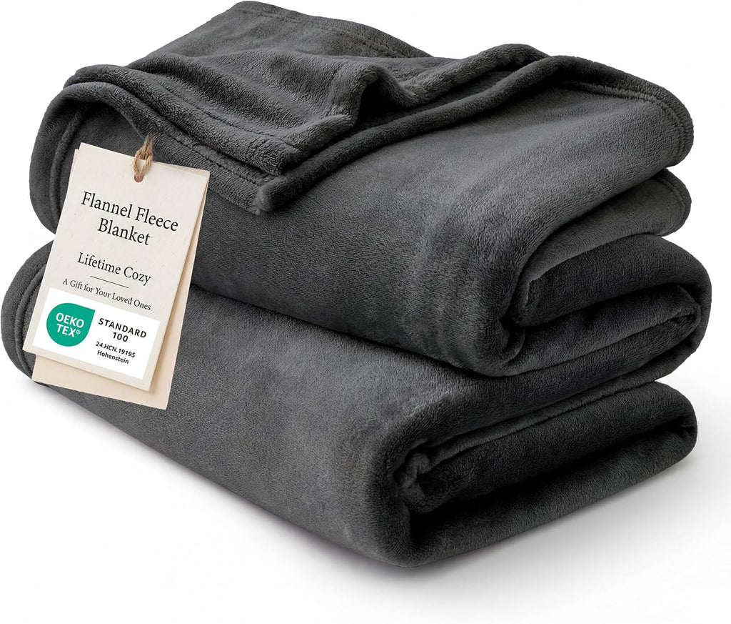 Bedsure GentleSoft Fleece King Size Blankets for Bed Grey - Soft Lightweight Plush Cozy Fuzzy Luxury Warm Spring Blanket Microfiber, Room Home Decor Gifts for Women and Men, 108x90 inches