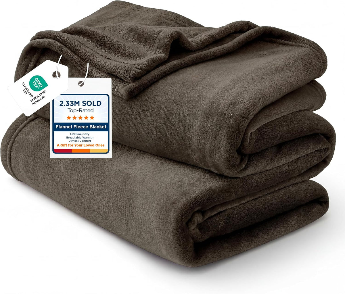 Bedsure GentleSoft Fleece King Size Blankets for Bed Grey - Soft Lightweight Plush Cozy Fuzzy Luxury Warm Spring Blanket Microfiber, Room Home Decor Gifts for Women and Men, 108x90 inches