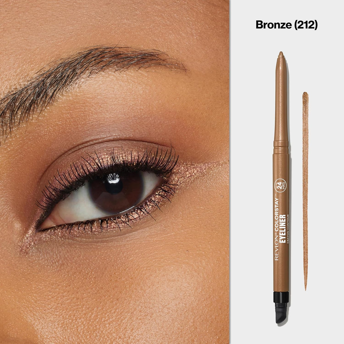 Revlon ColorStay Pencil Waterproof Eyeliner, 202 Black Brown, 0.01 oz