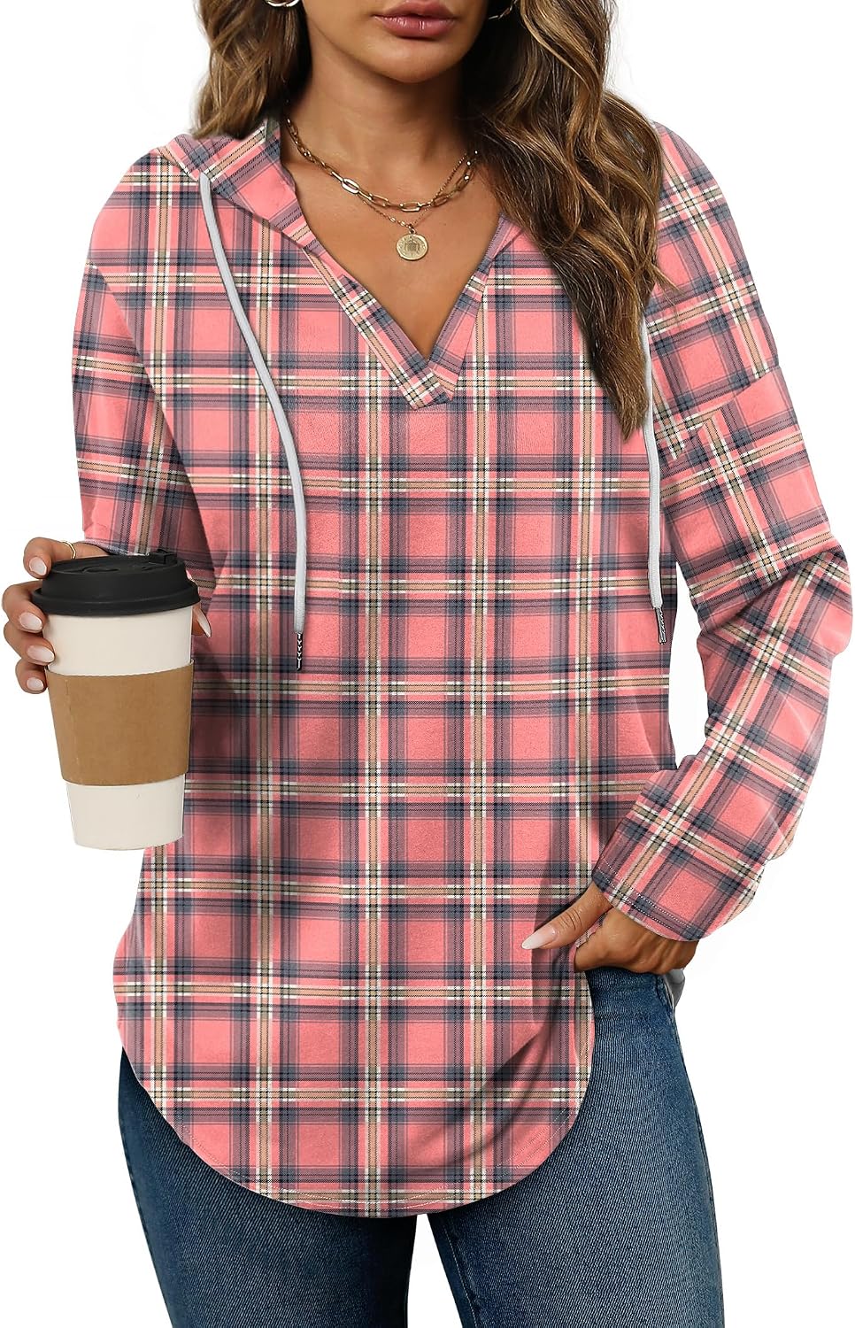 Bofell Womens Fashion Tops Hoodies for Women Pullover Oversized Sweatshirts Long SLeeve Shirts Loose Fit