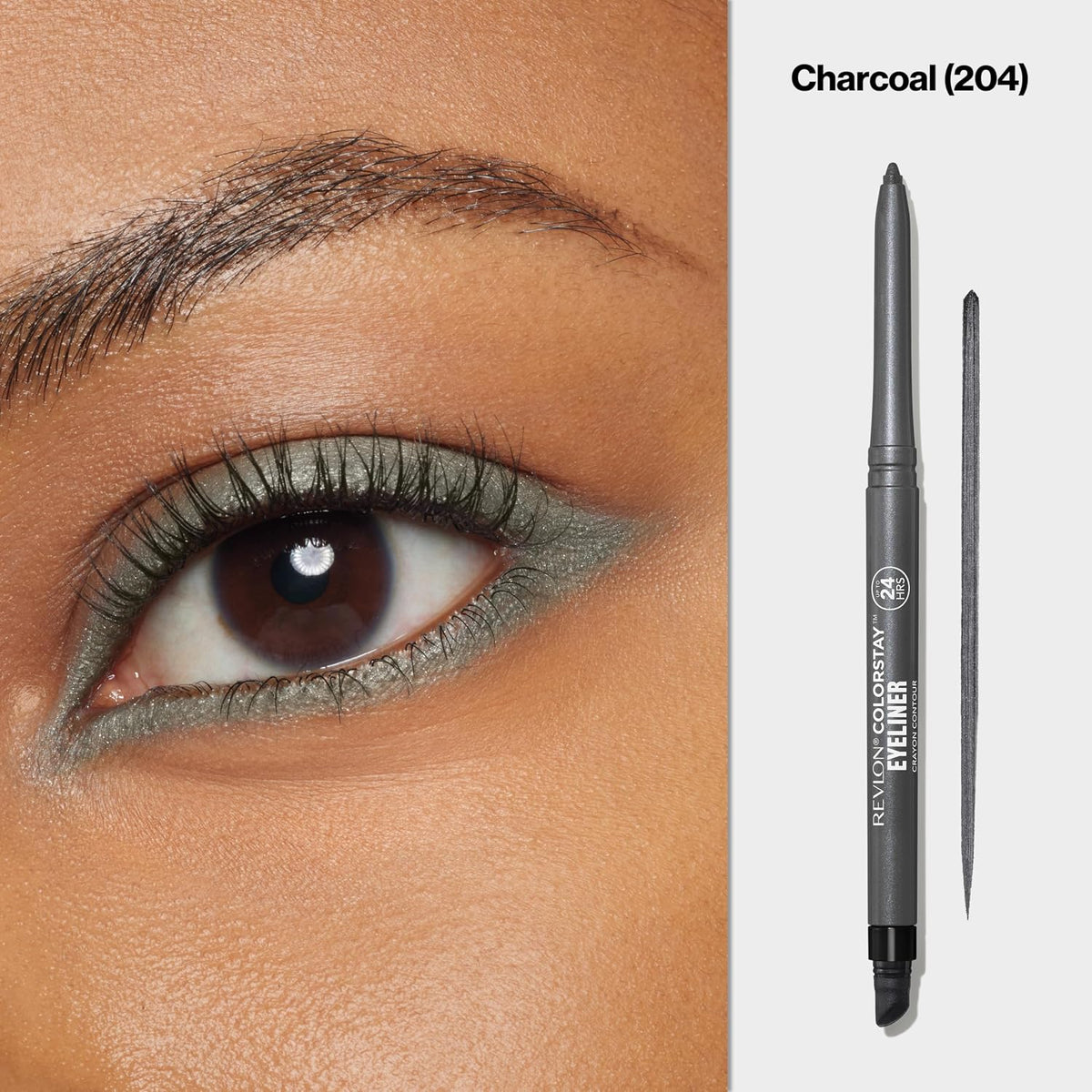 Revlon ColorStay Pencil Waterproof Eyeliner, 202 Black Brown, 0.01 oz